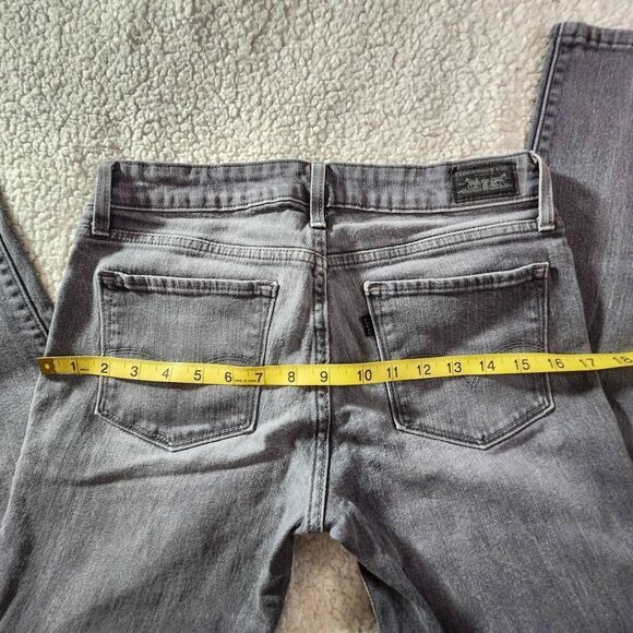 Levi's 511 Jeans Medium Wash Gray Denim Skinny Leg Pants Low Rise Size 4 - Picture 6 of 8